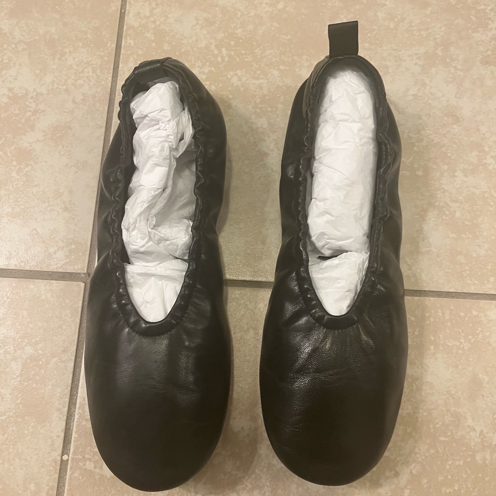 SCHUTZ Black Leather Flats
